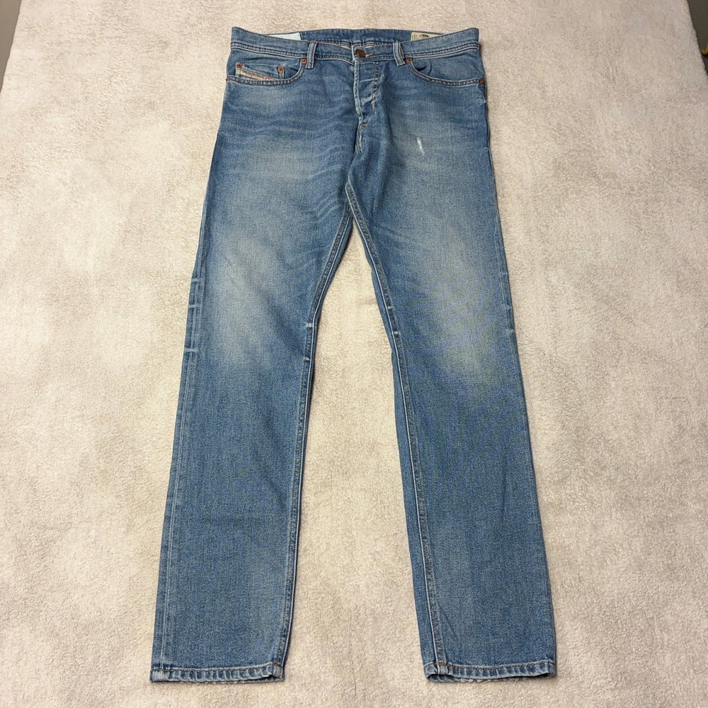 Diesel Tepphar Slim Carrot Blue Jeans 089AW Denim Mens 32x32 (Fits 34x32)